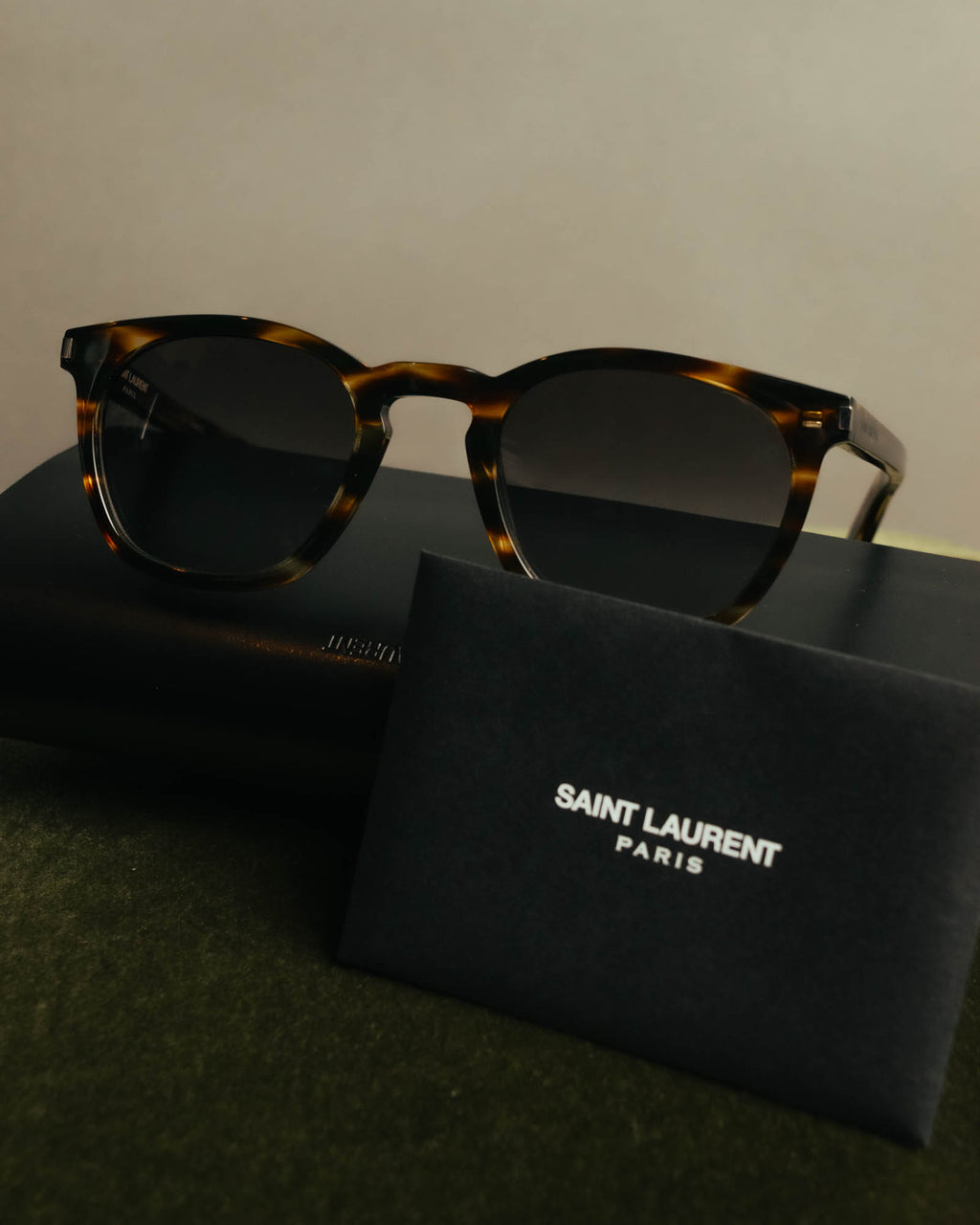 “SAINT LAURENT” YSL Bold 28 Havana sunglasses