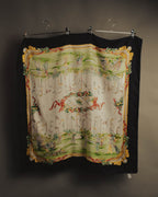 “Salvatore Ferragamo” 80’s-90’s Golf motif silk twill scarf