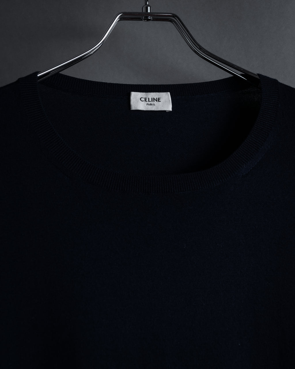 "CELINE" Hedi Slimane design compact silhouette wool knit