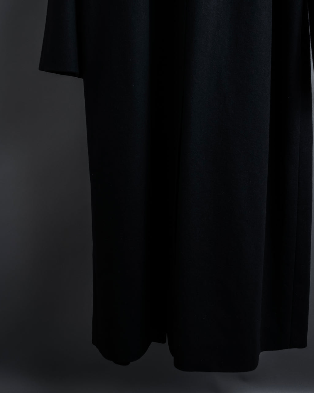 "CELINE" Hedi Slimane period metal buckle design long coat