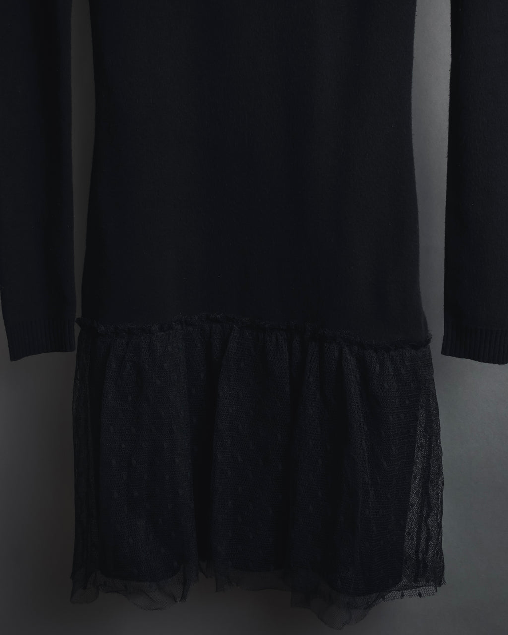 "RED VALENTINO" Lace bib knit tunic dress