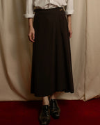 "HERMES" 90's Gold parts design derived from horse tack flared skirt