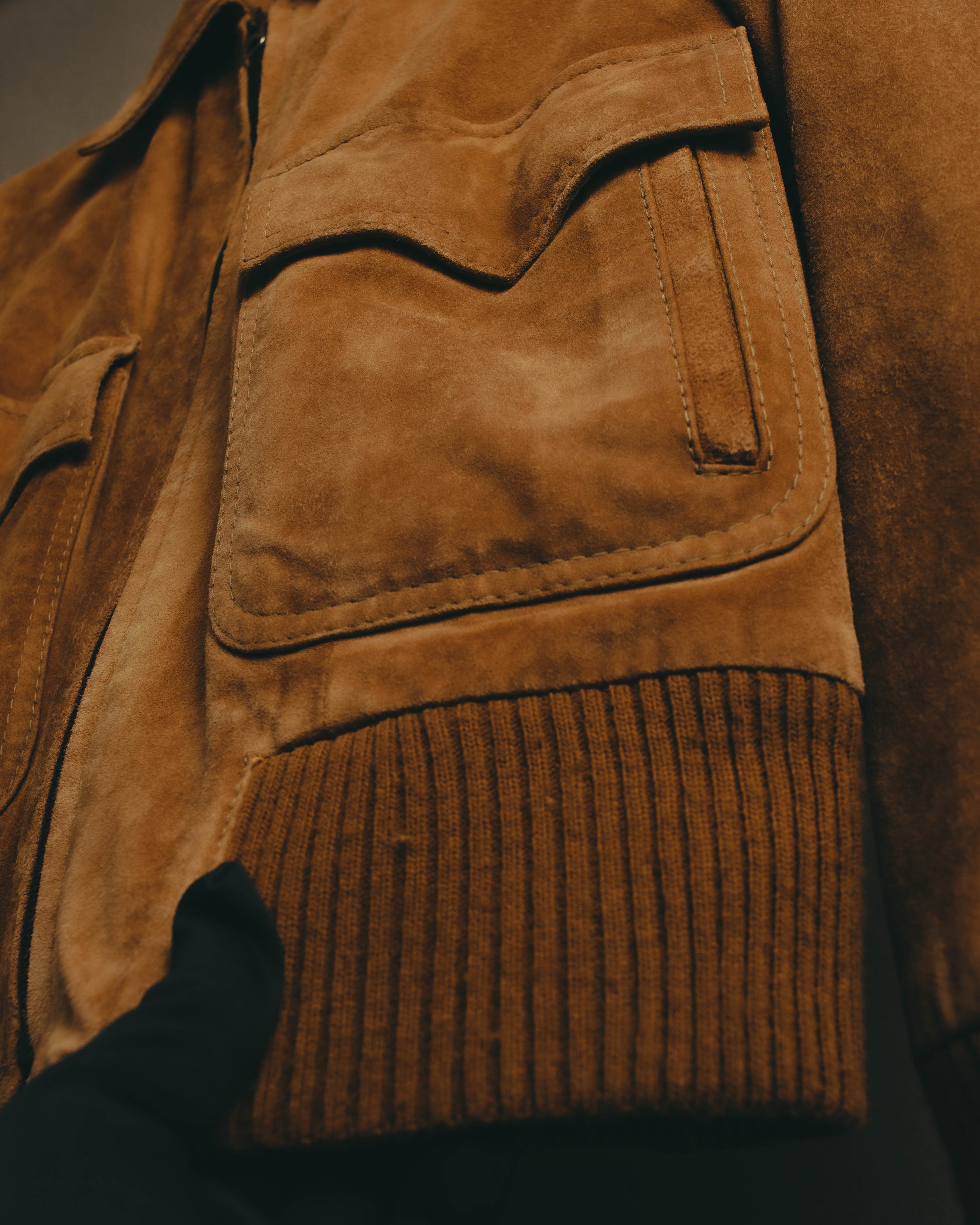 -SPECIAL- “GUCCI” 70’s-80’s Bovine suede bomber jacket