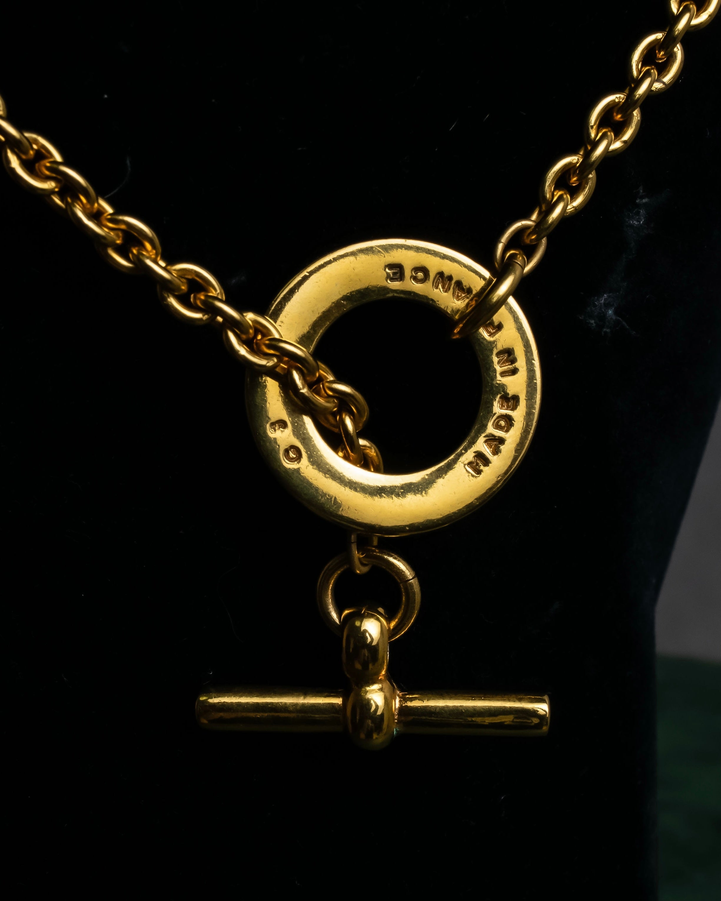 "CELINE" Moon & star top motif gold necklace