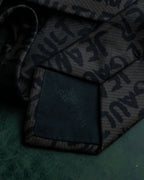 "JEAN PAUL GAULTIER" Typography logo pattern silk neck tie
