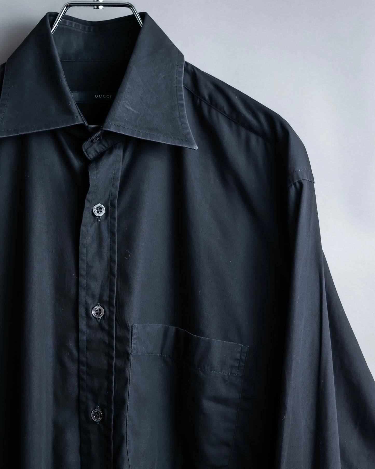 "GUCCI" Horizontal collar oversized shirt