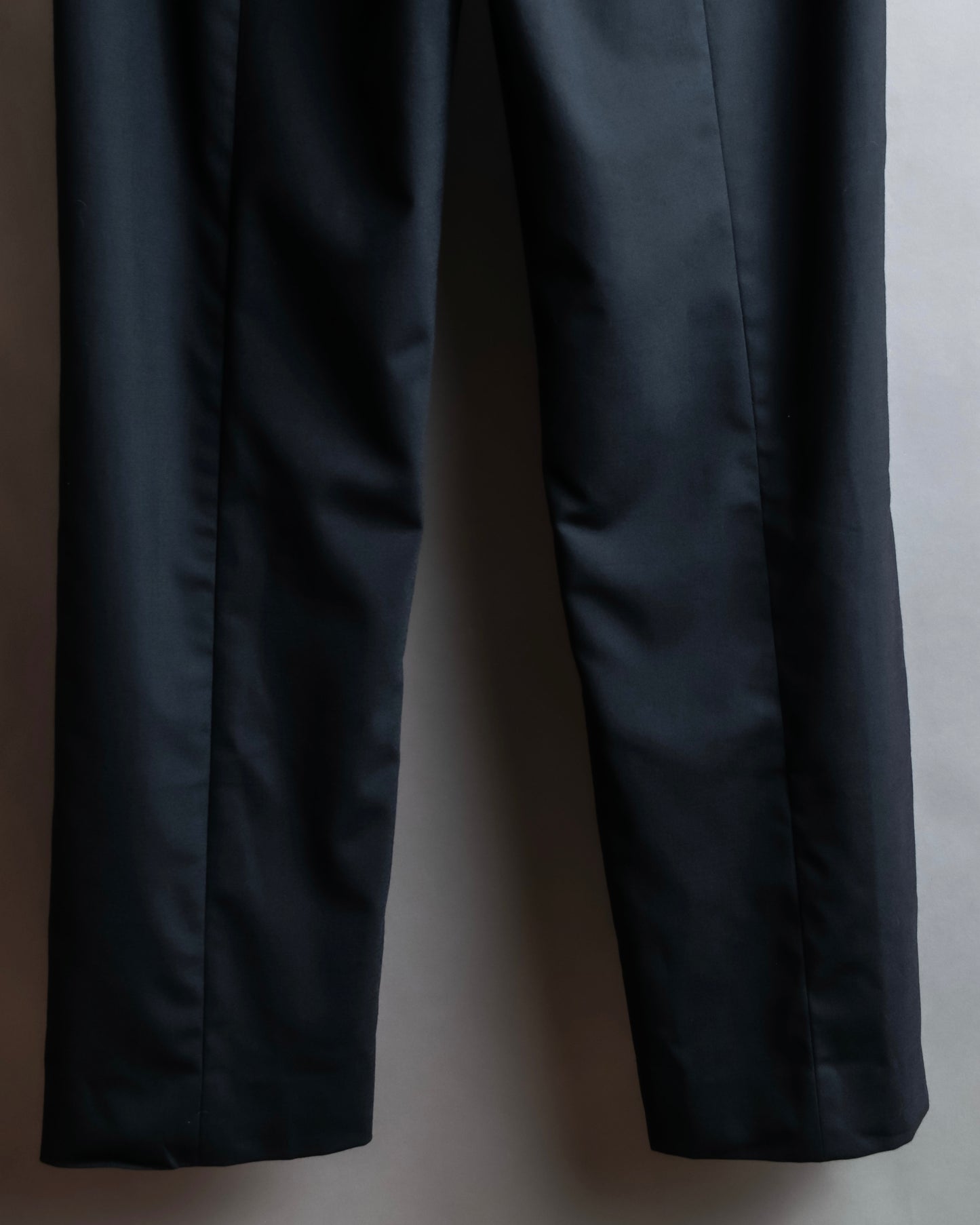 "VERSACE" Wide tapered silhouette no pleats slacks