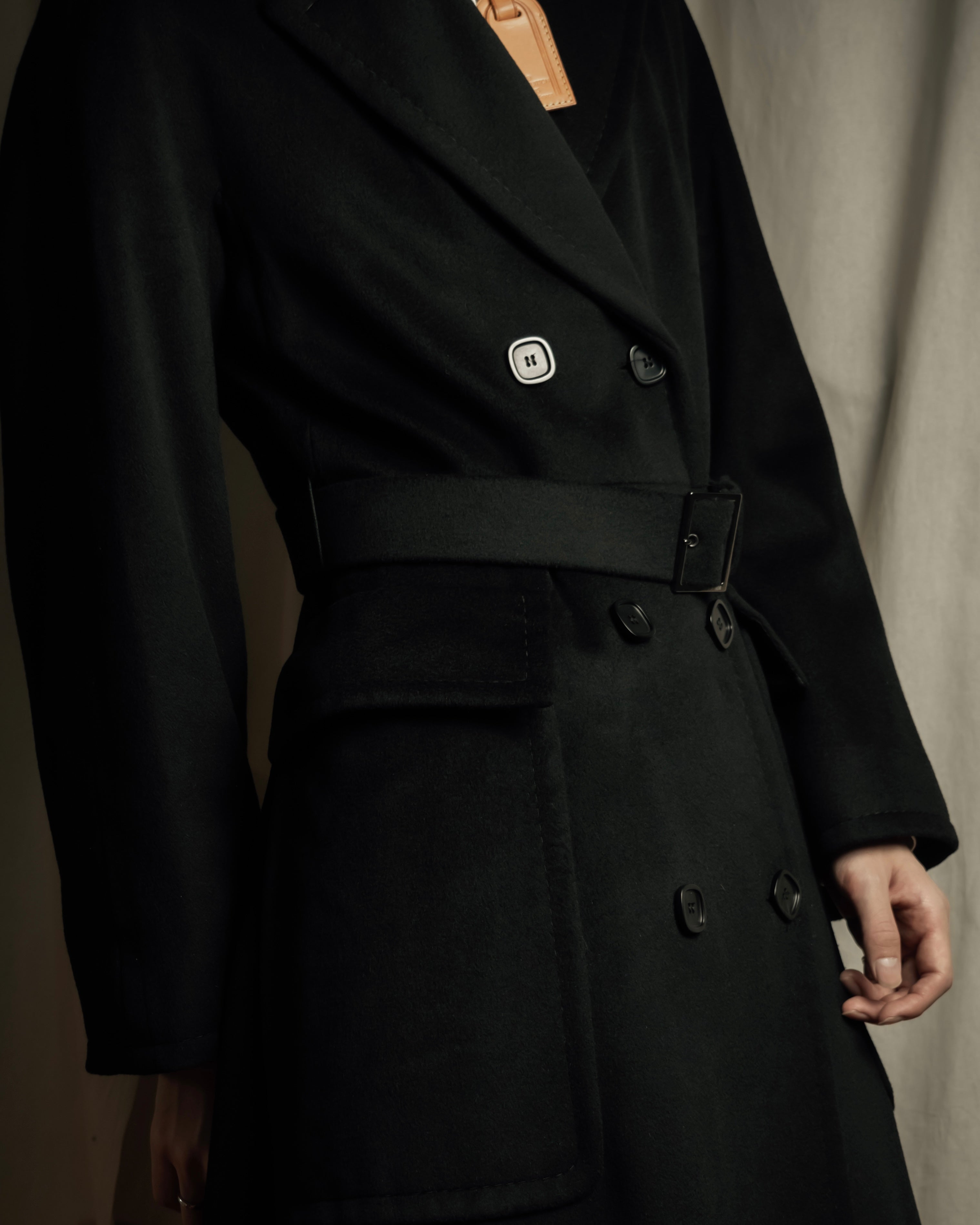 "Max Mara" Belted double breasted maxi trench coat