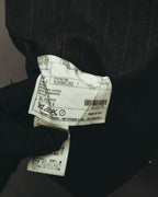 -SPECIAL- “HERMES” 2007-2009 Super 100s pinstripe tailored long gilet