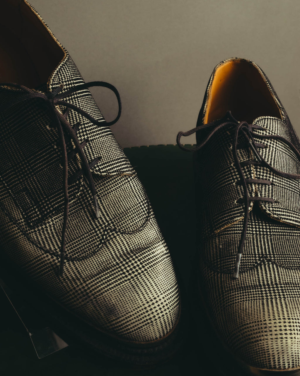 "J.M. WESTON" 2010's Prince of wales checked derby shoes