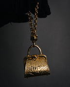 "Christian Dior" 80’s-90’s Miniature handbag motif gold charm