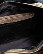 “LOEWE” Leather belted design bicolor handbag