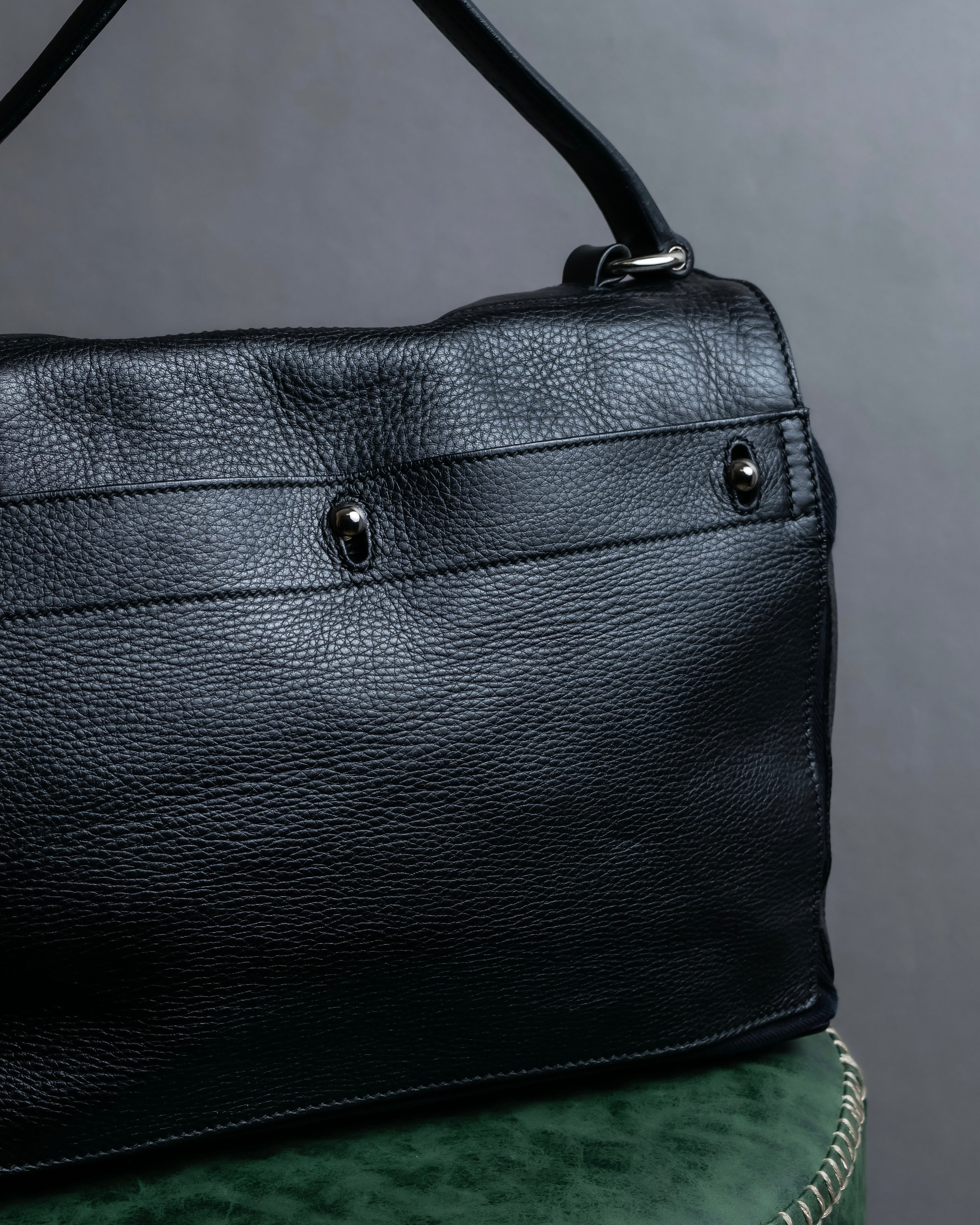 "YVES SAINT LAURENT" Muse Two series grain leather one-handle bag