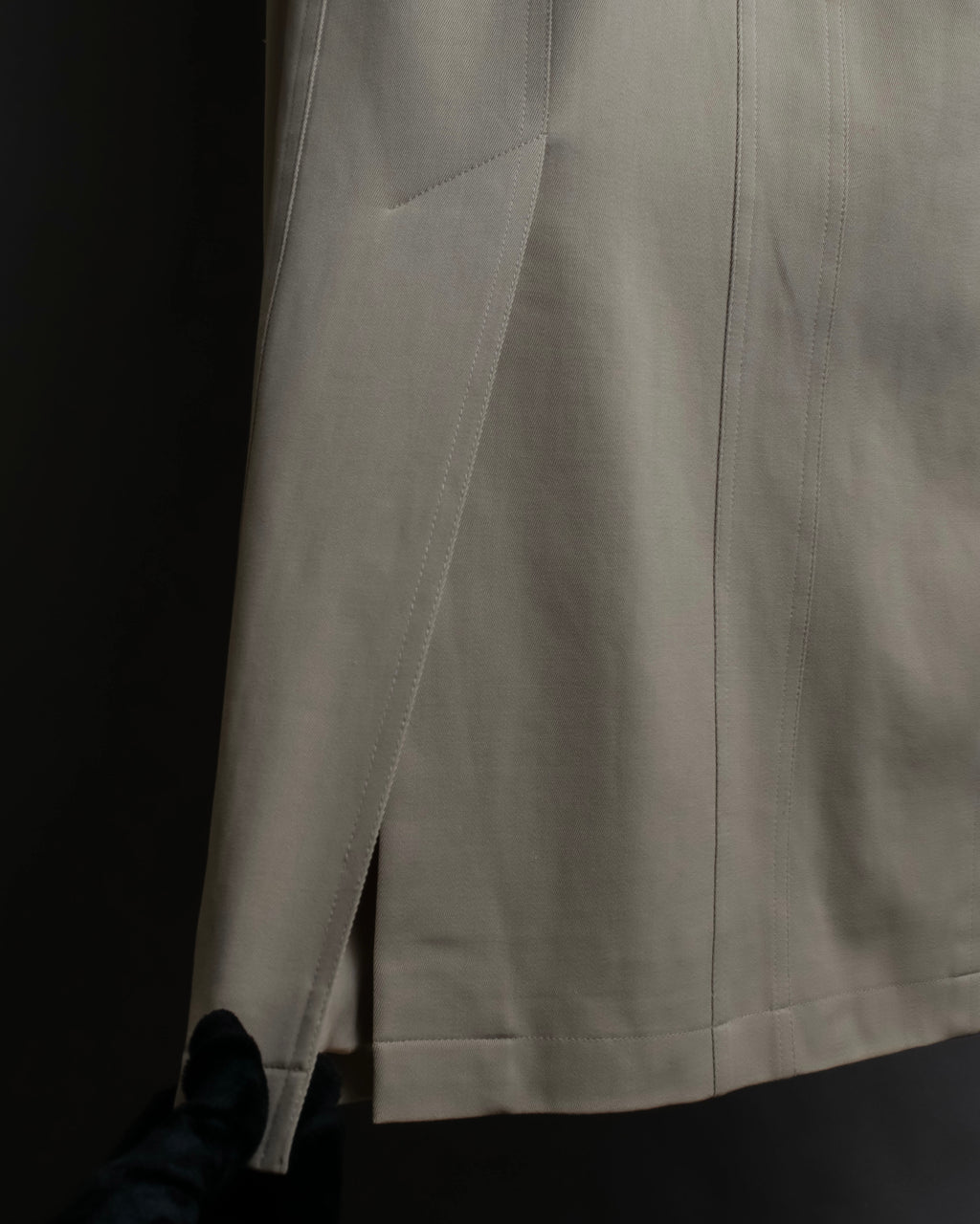 "CHANEL" Large lapel double breasted straight line coat