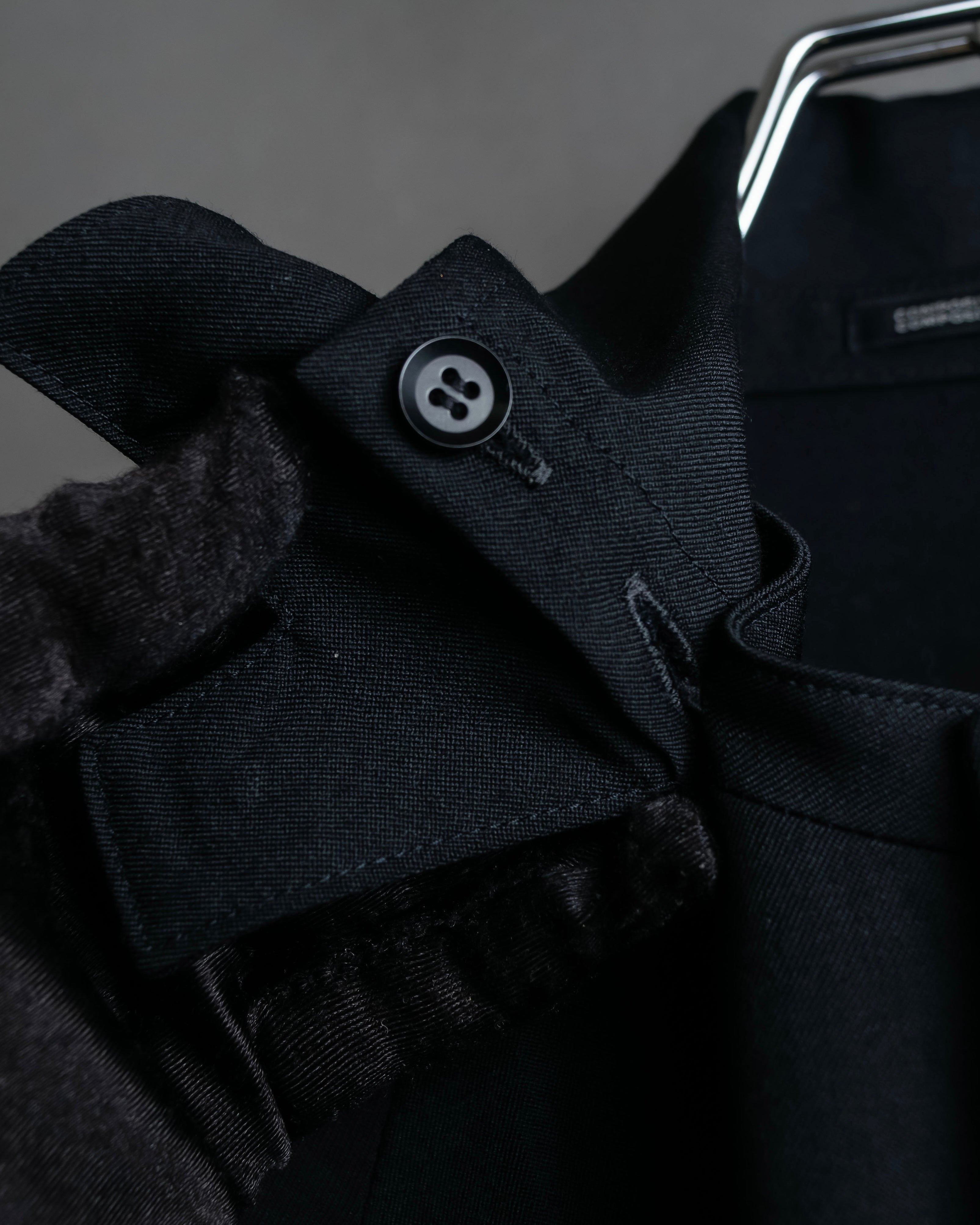 "YOHJI YAMAMOTO +NOIR" 21SS Drape panel design oversized shirt jacket