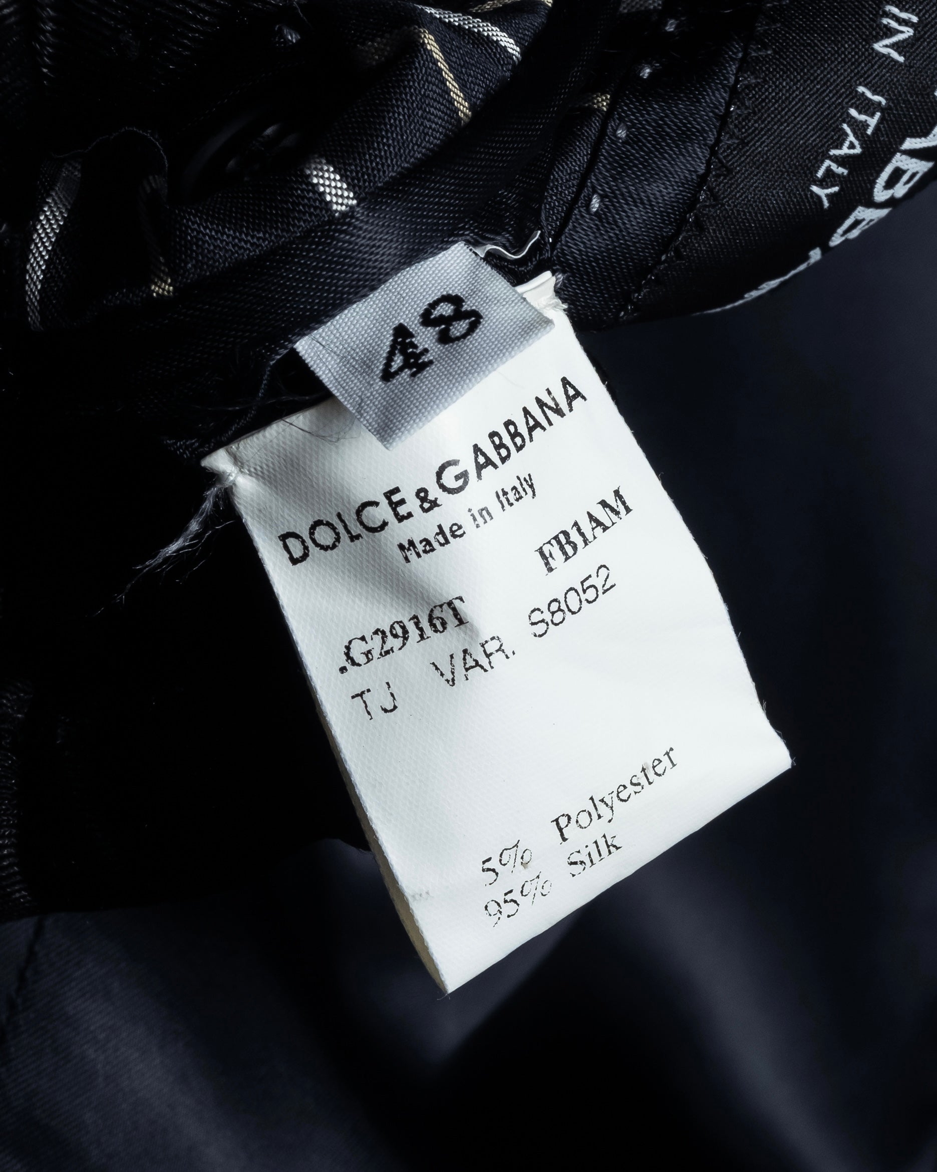 "Dolce & Gabbana" Silk design double-breasted tailored jacker