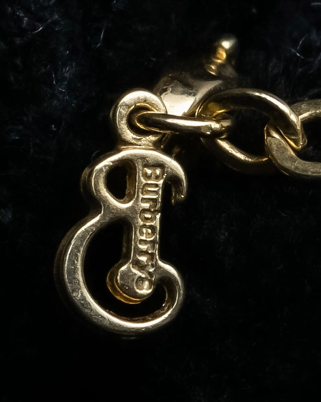"BURBERRYS" Equestrian logo engraved motif necklace