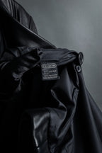 "COACH" Double-breasted panel work design leather coat