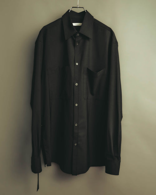 -SPECIAL- “VALENTINO” 2020-21 belted oversized wool-blend shirt