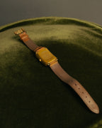 “FENDI” 80’s-90’s Rectangular quartz leather watch