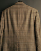 “Christian Dior MONSIEUR” 80’s-90’s Silk blend checked double breasted blazer