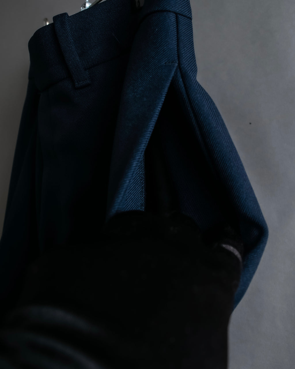 "GUCCI" Deep-tuck wool gently flared slacks