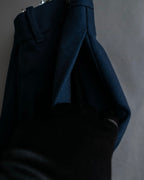 "GUCCI" Deep-tuck wool gently flared slacks