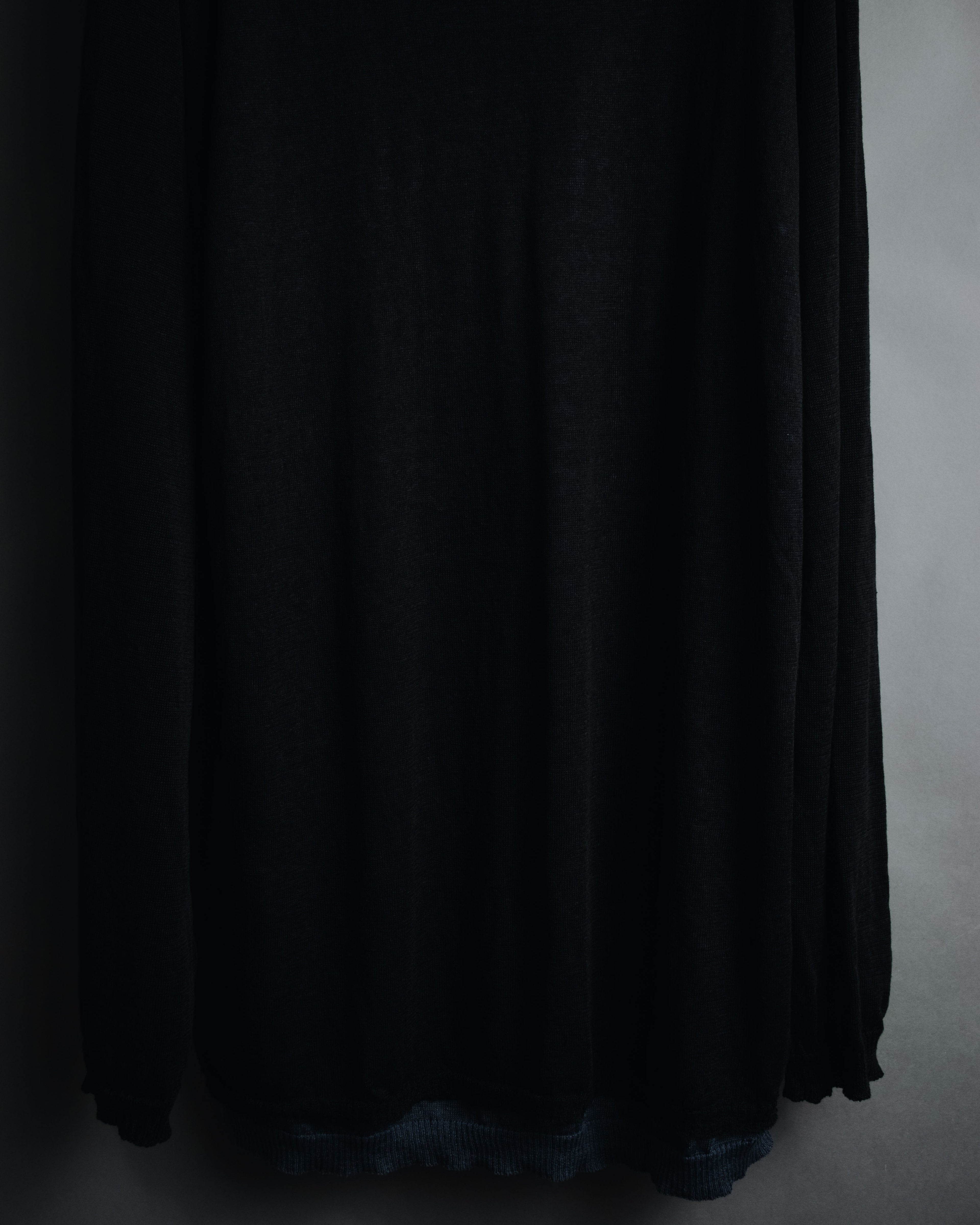 "Yohji Yamamoto POUR HOMME" 24SS layered sheer knit pullover