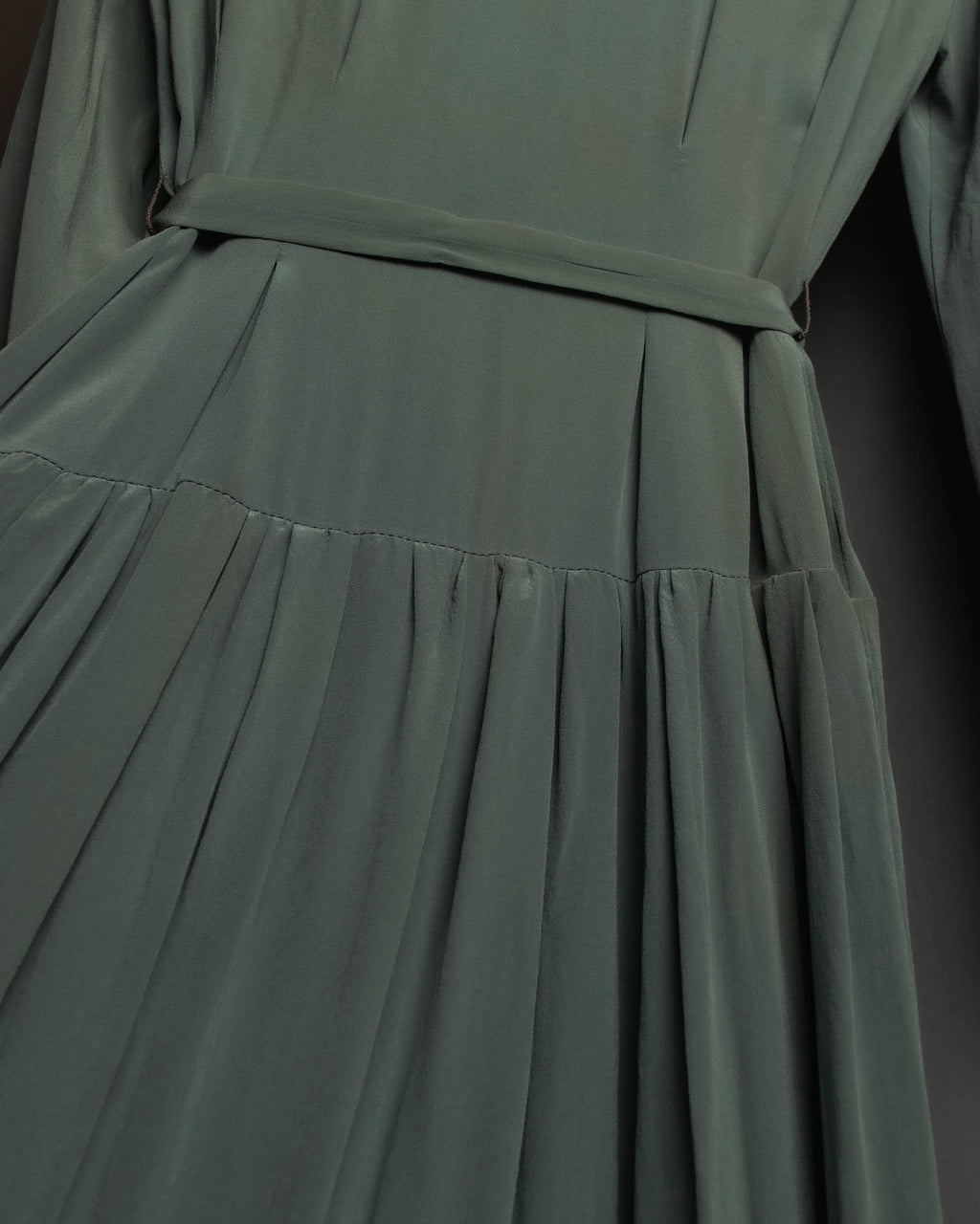 "COMME des GARÇONS" 70's-80's Vintage lace-trimmed sailor collar long dress