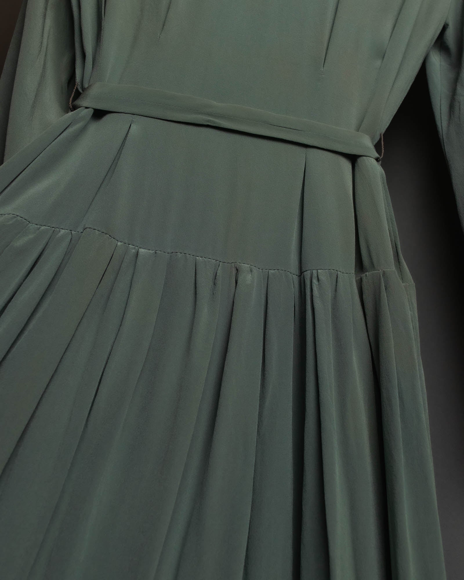 "COMME des GARÇONS" 70's-80's Vintage lace-trimmed sailor collar long dress