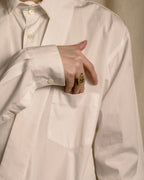 "COMME des GARCONS SHIRT" 01AW French cotton bowtie shirt