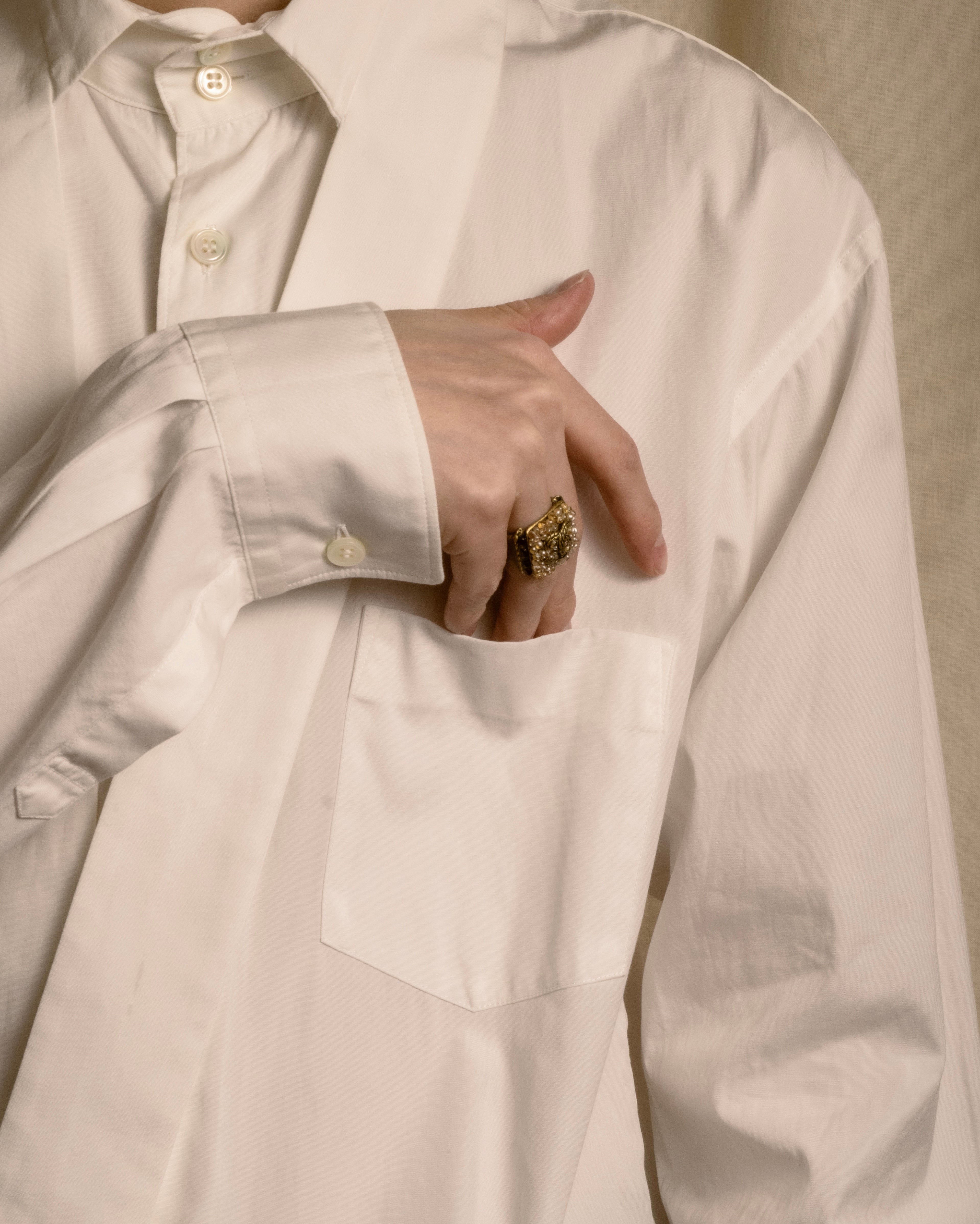 "COMME des GARCONS SHIRT" 01AW French cotton bowtie shirt