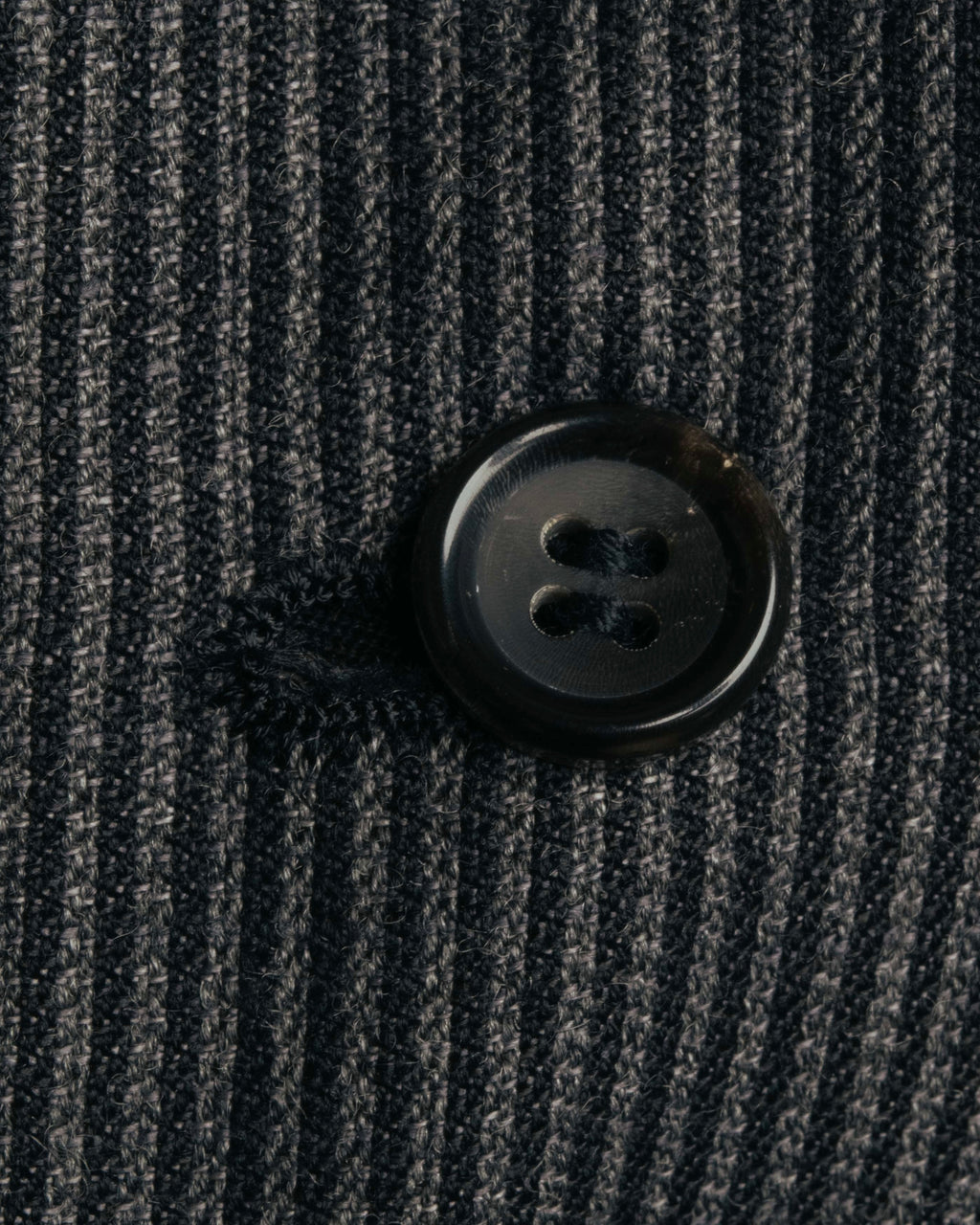 "COMME des GARÇONS HOMME" 10SS Vintage multi-button hickory stripe linen wool jacket