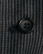 "COMME des GARÇONS HOMME" 10SS Vintage multi-button hickory stripe linen wool jacket