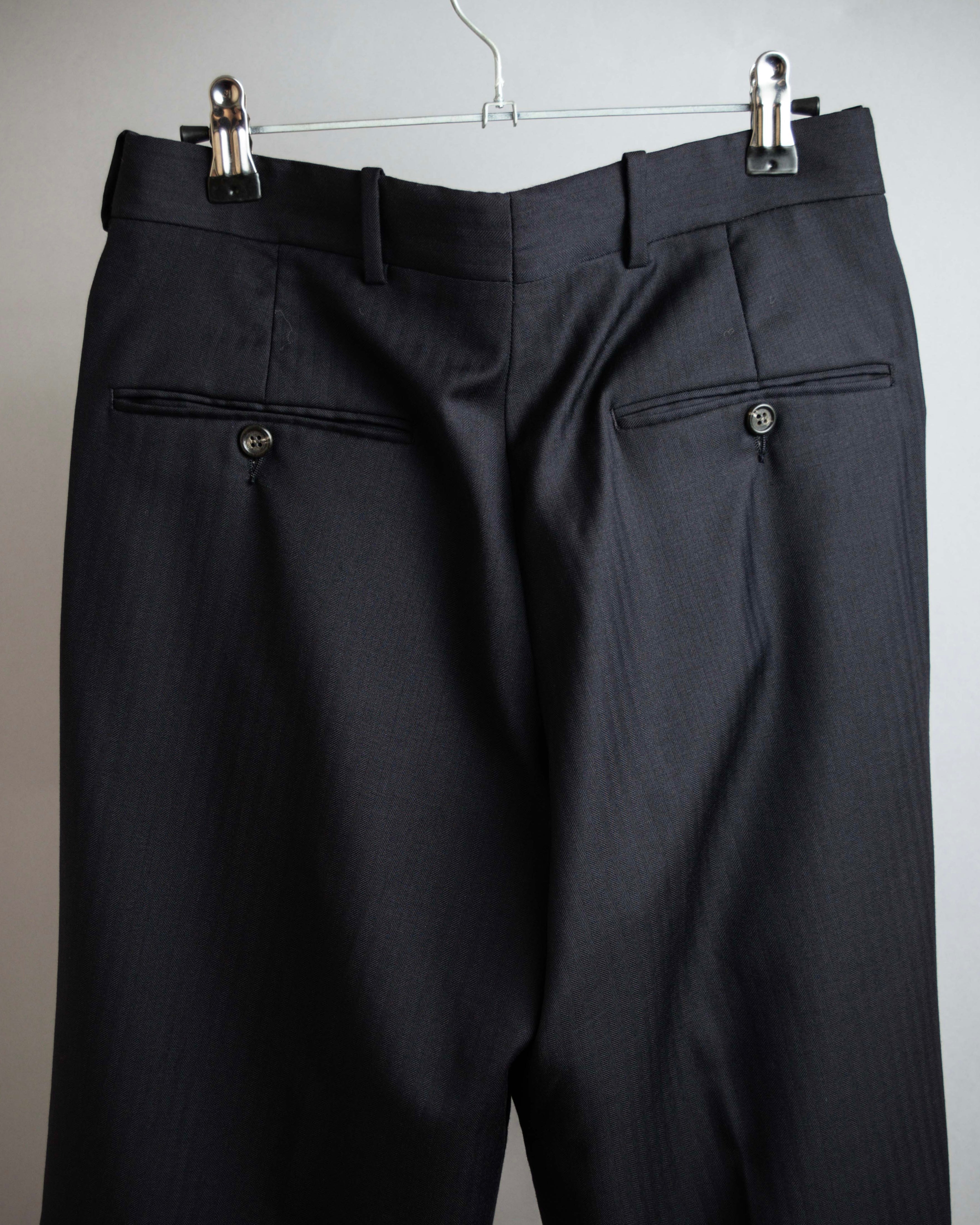 "YVES SAINT LAURENT" Classical tailoring shadow stripe pattern set up