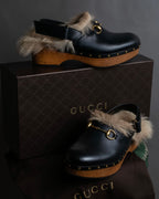 "GUCCI" Horsebit design Princetown heeled loafers