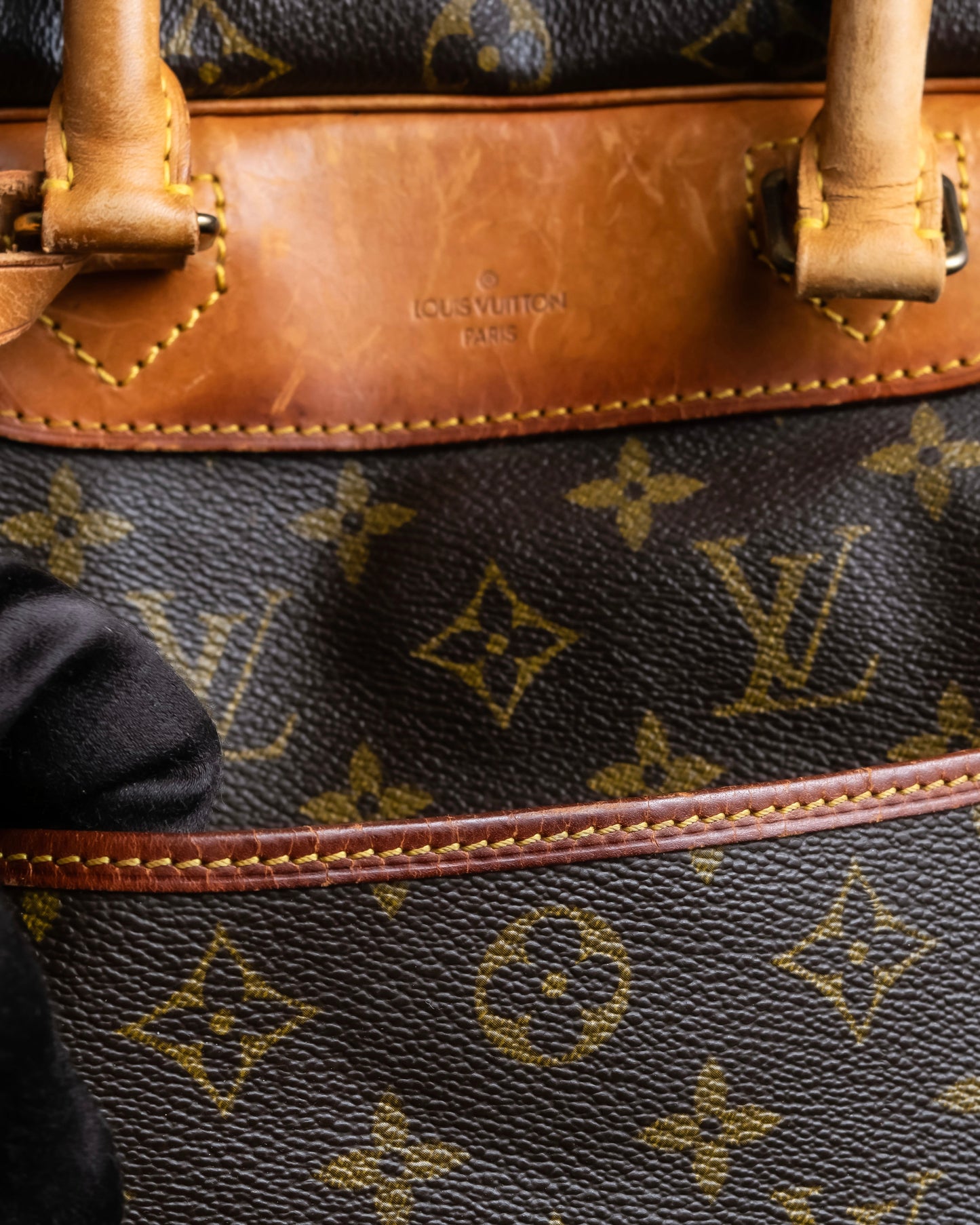 "LOUIS VUITTON" Deauville monogram pattern boston hand bag