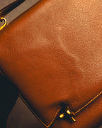 -SPECIAL- "Hermès" 80's Structured leather shoulder bag