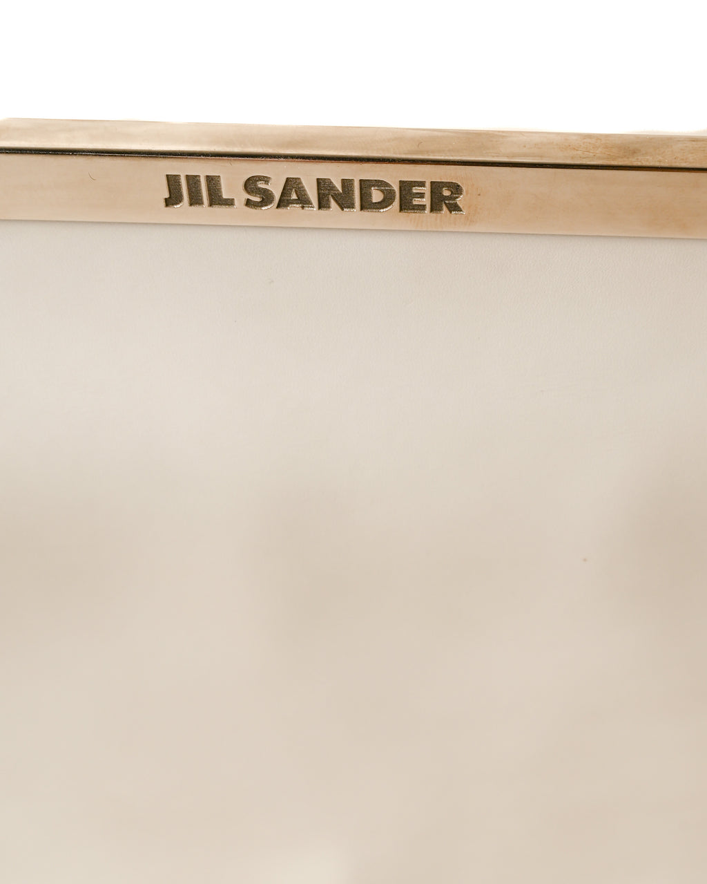 JIL SANDER/ Calf Leather Rectangle Shoulder Bag White