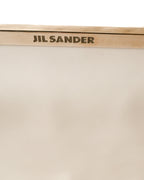 JIL SANDER/ Calf Leather Rectangle Shoulder Bag White