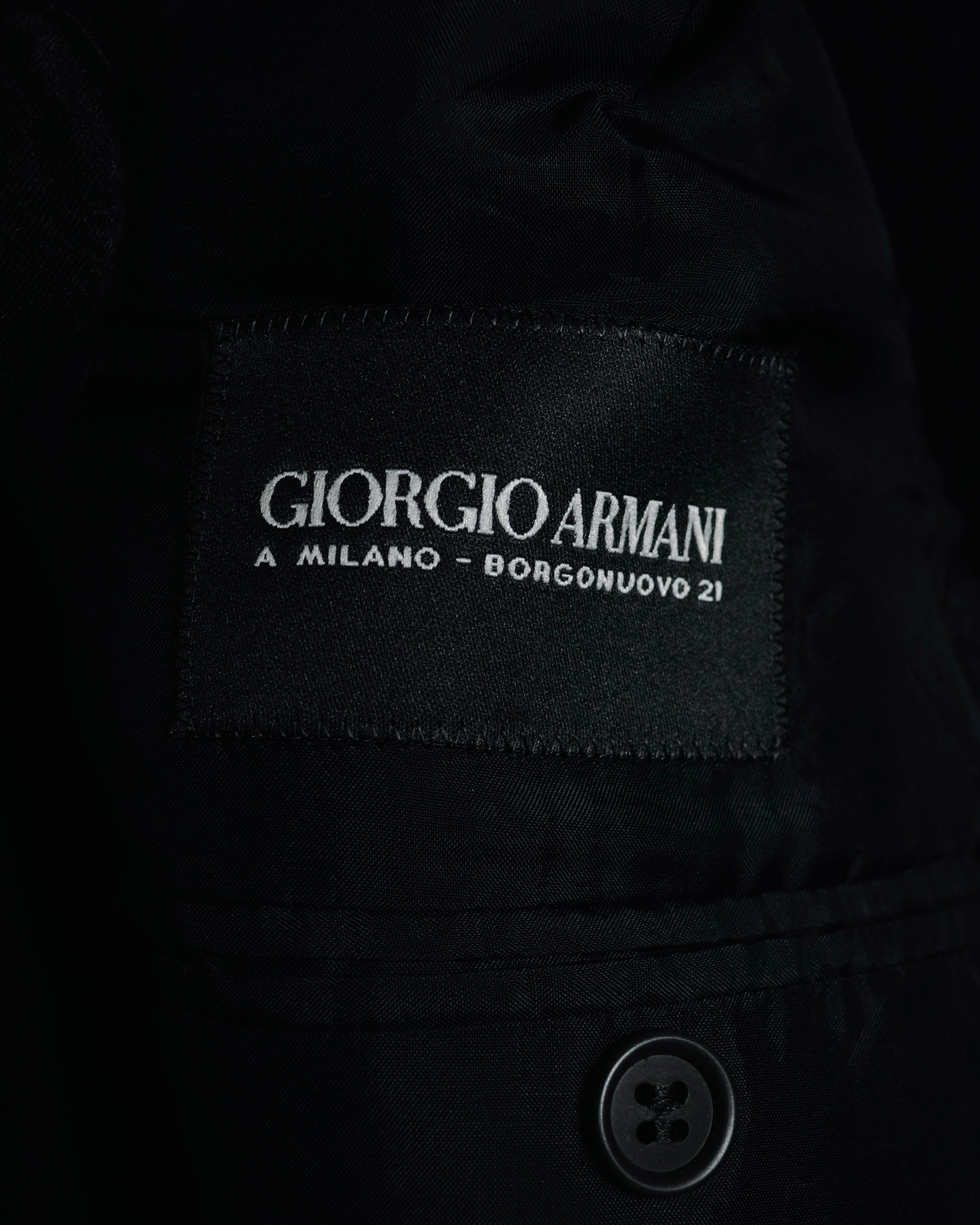 "GIORGIO ARMANI" 90’s pinstripe soft-tailored suit set