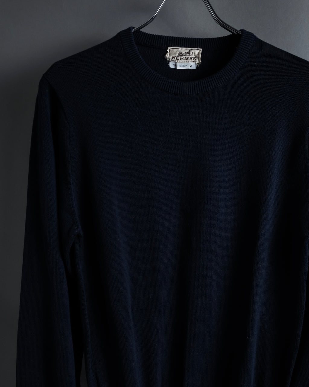"HERMES" 80's-90's Minimalist design cotton knit