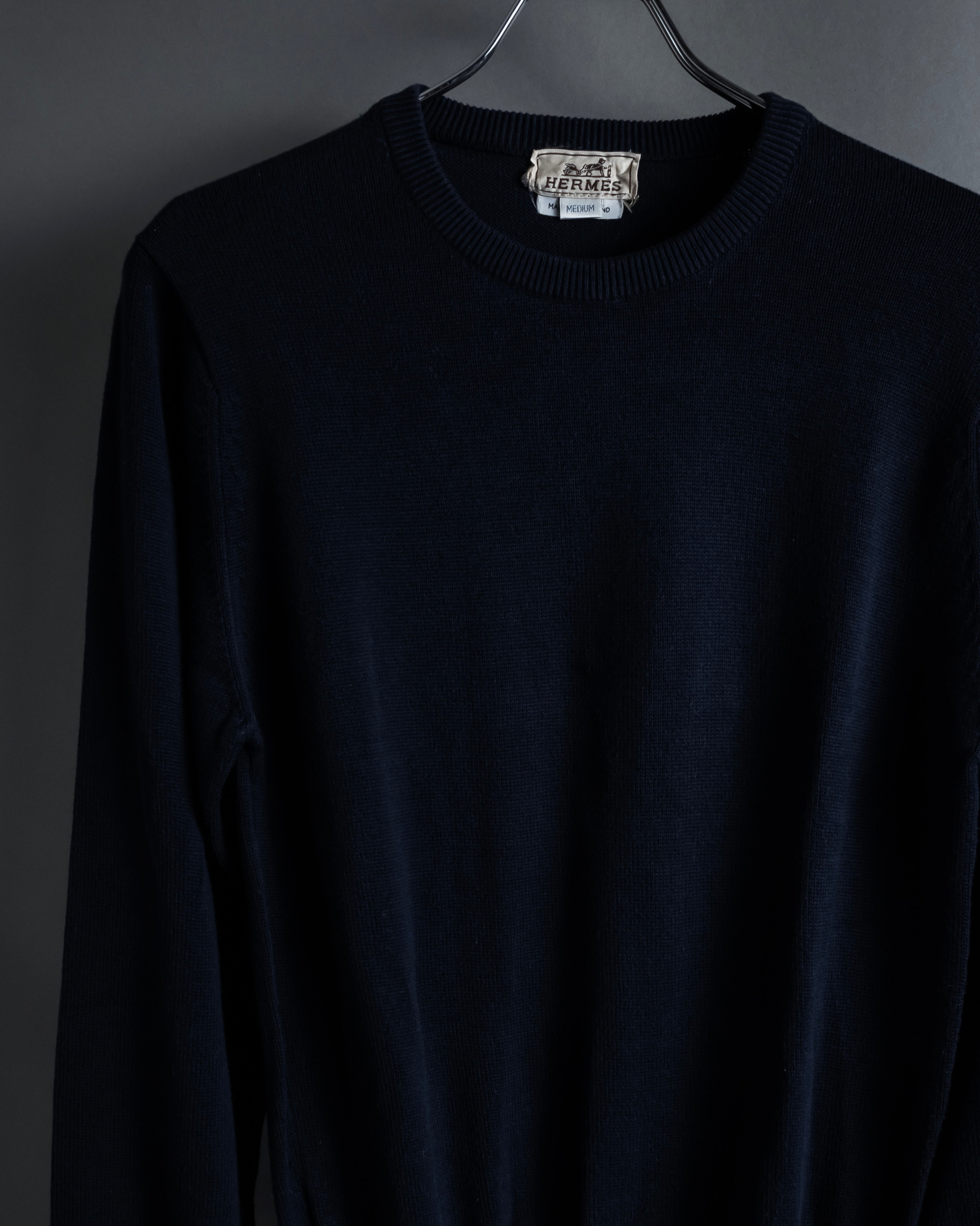 "HERMES" 80's-90's Minimalist design cotton knit