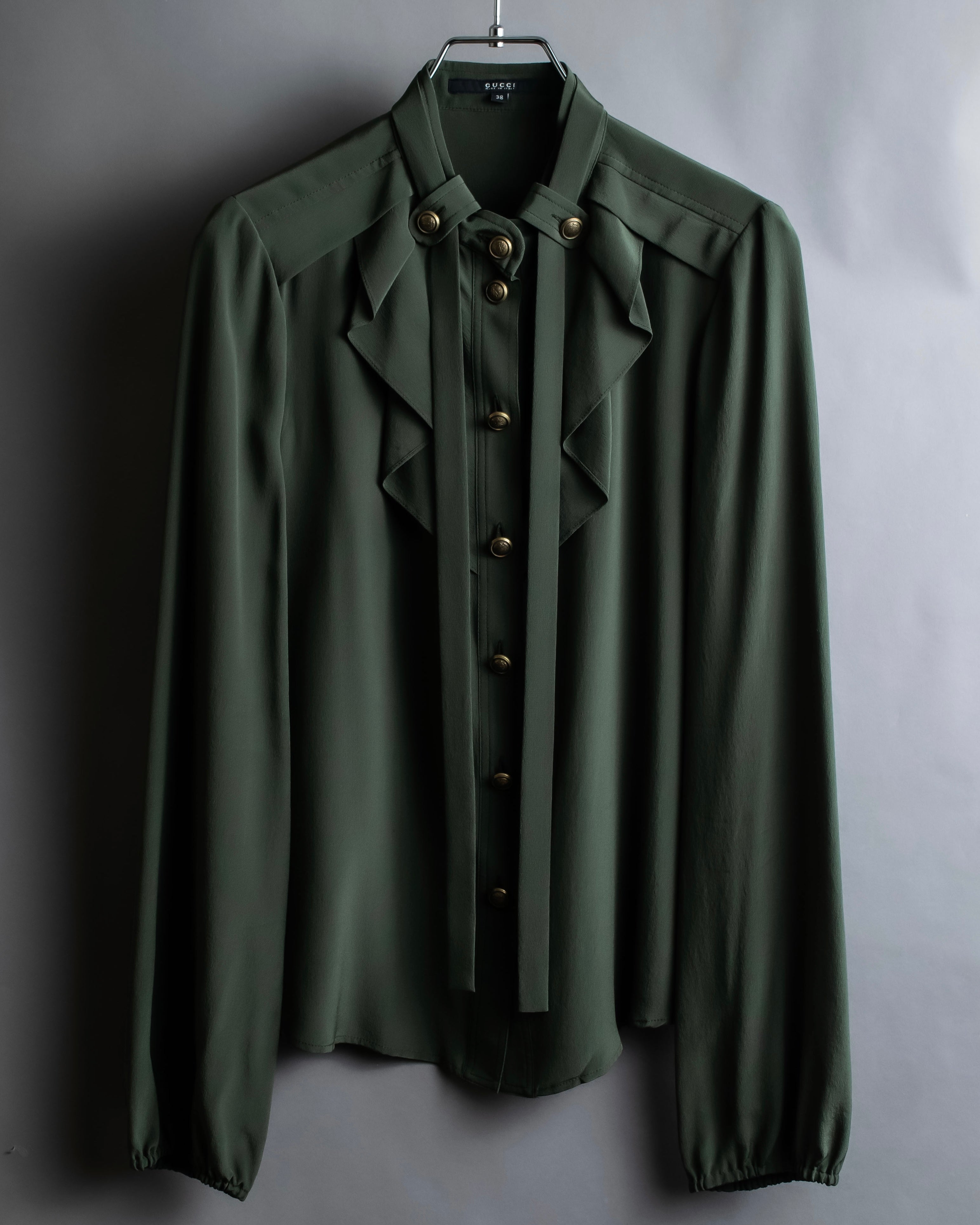 "GUCCI" Tab design bowtie blouse