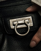 "Salvatore Ferragamo" Gancini motif gathered design leather bag