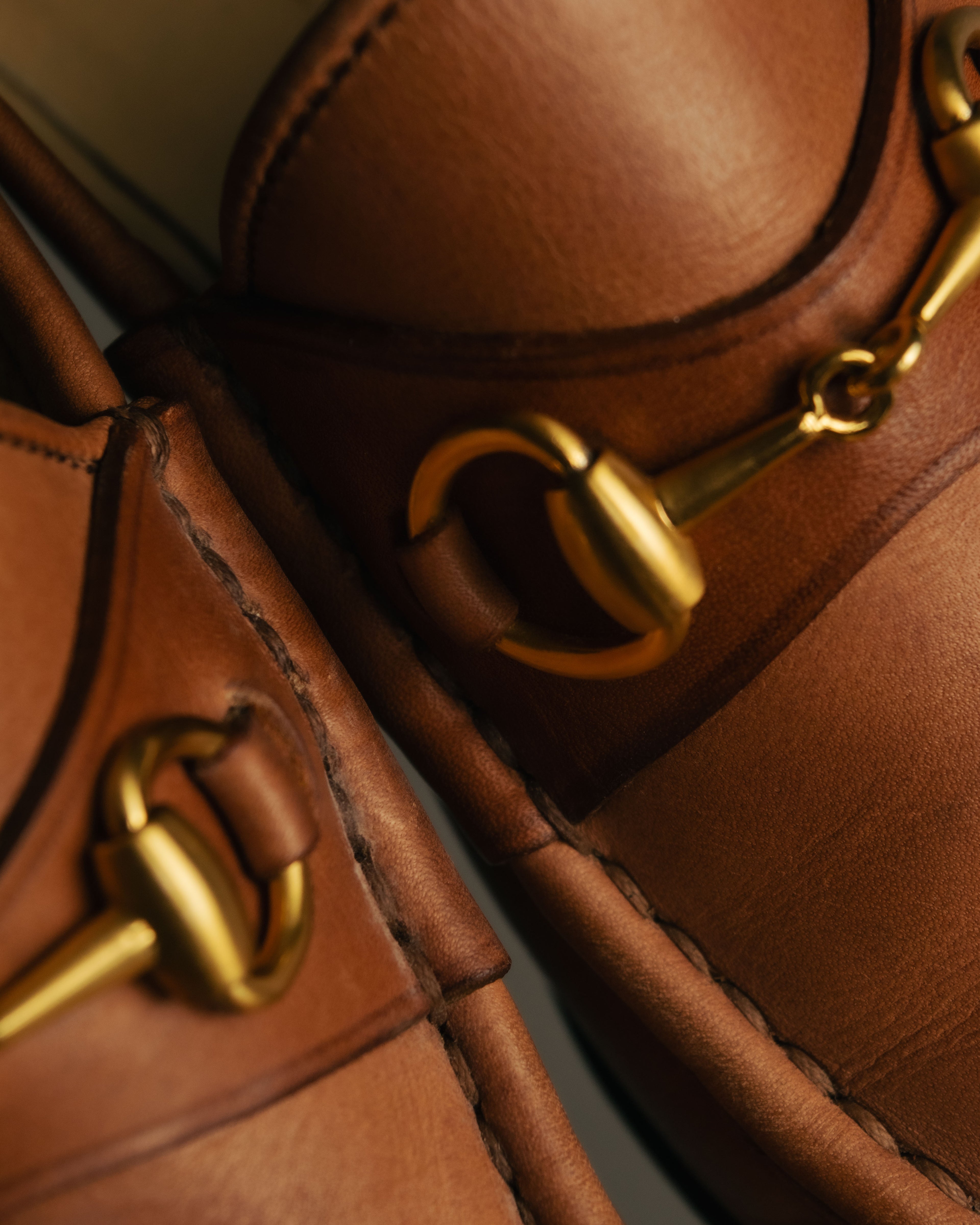 “GUCCI” 70’s-80’s Horsebit leather loafers