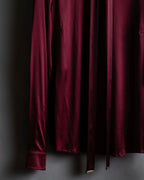 "GUCCI" Beautiful burgundy color silk bowtie shirt