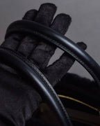 "BALENCIAGA" Padlock design shearling leather bag