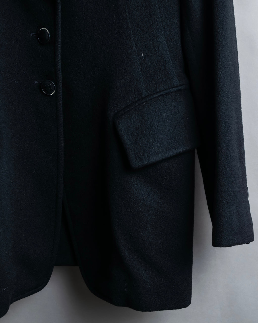 "HERMES" 100% cashmere shaped tailored jacket