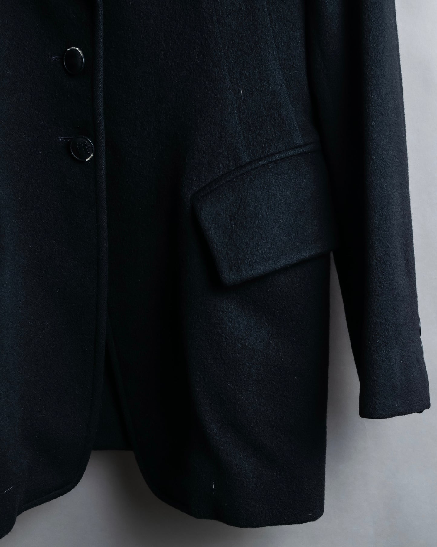 "HERMES" 100% cashmere shaped tailored jacket